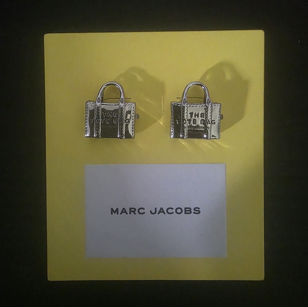 Marc Jacobs Silver Architectural Cuff Links